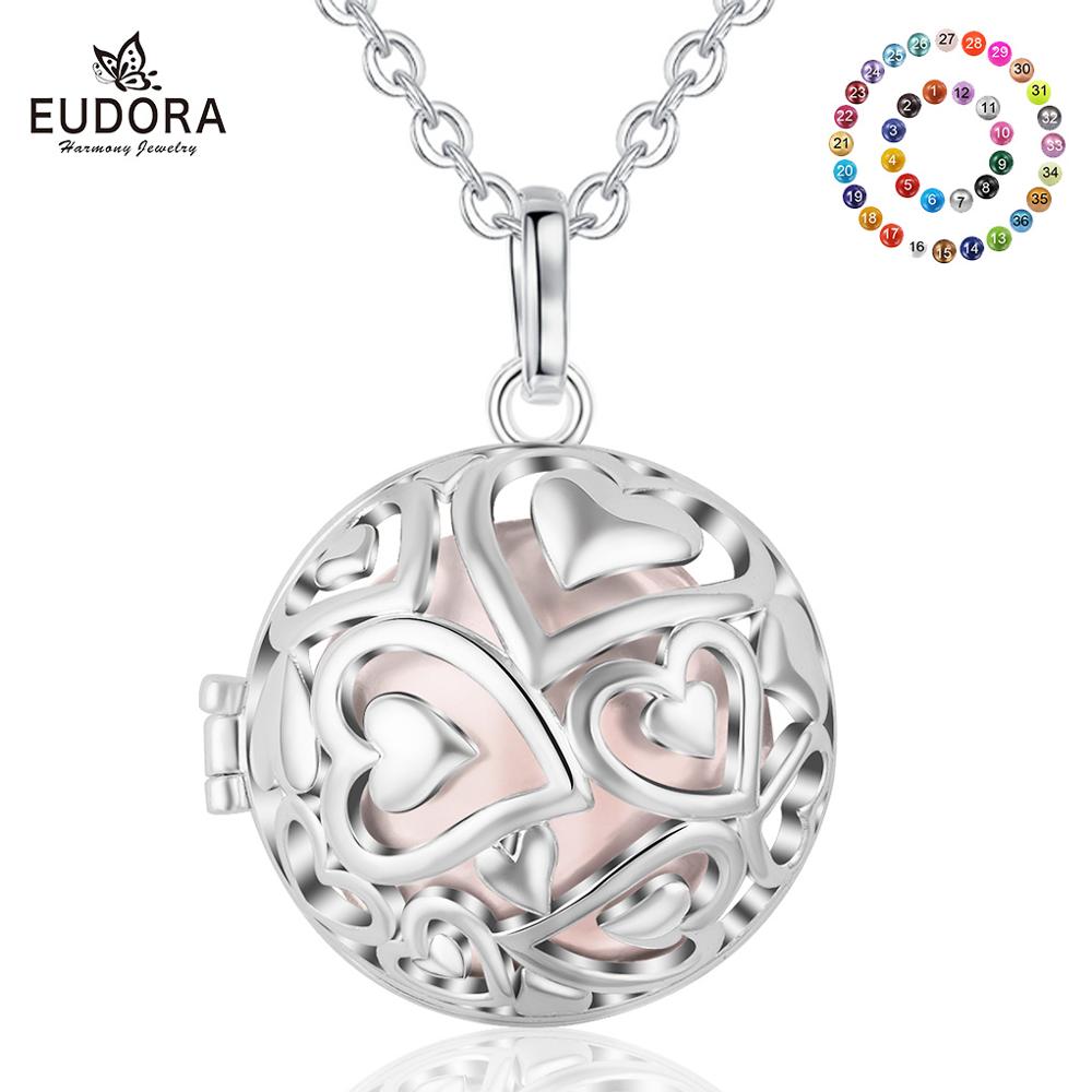 Heart Locket Necklace Photo - Eudora 20mm Harmony Ball Pendant Necklace