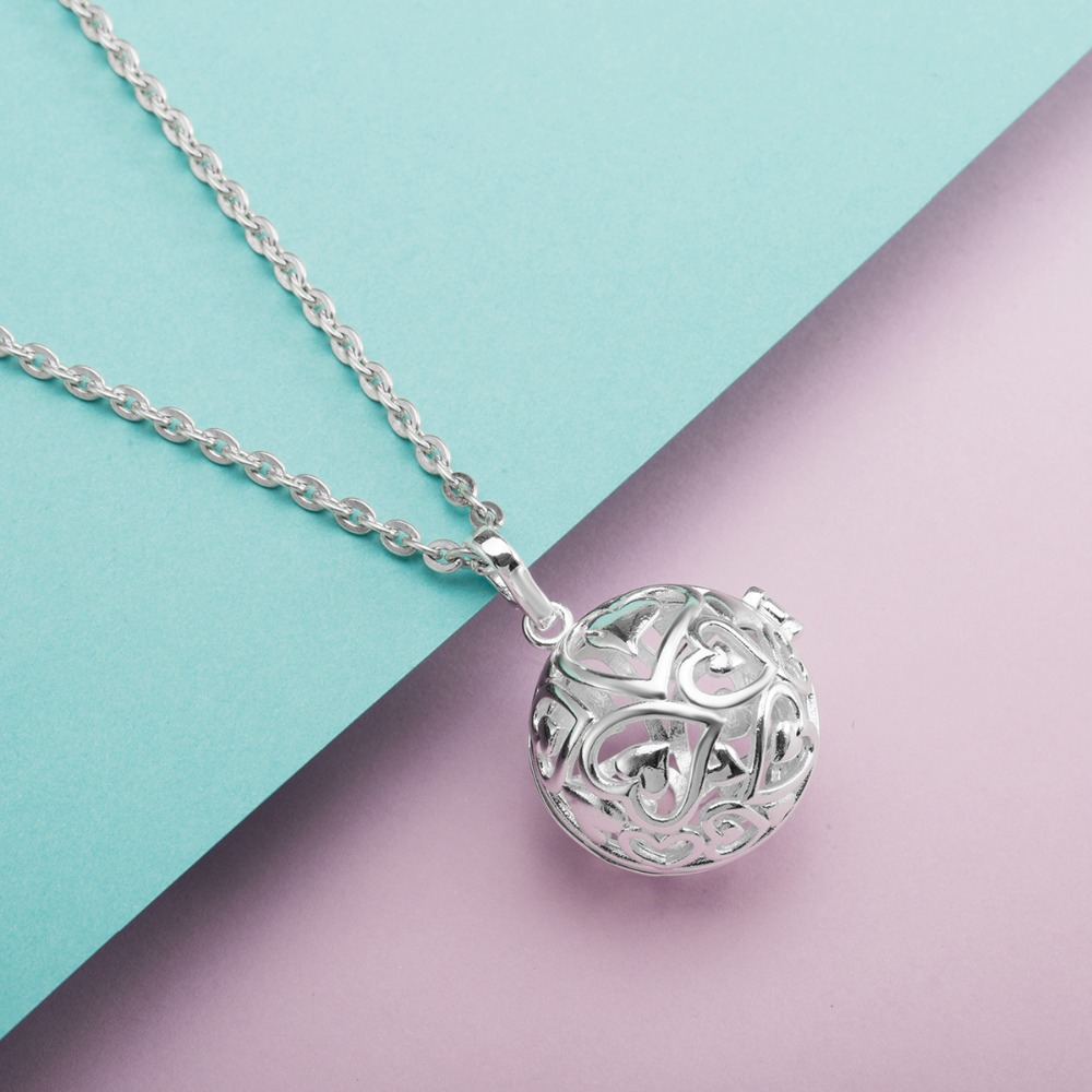 Eudora 20mm Harmony Ball Penda - Heart Locket Necklace Photo 评论和价格