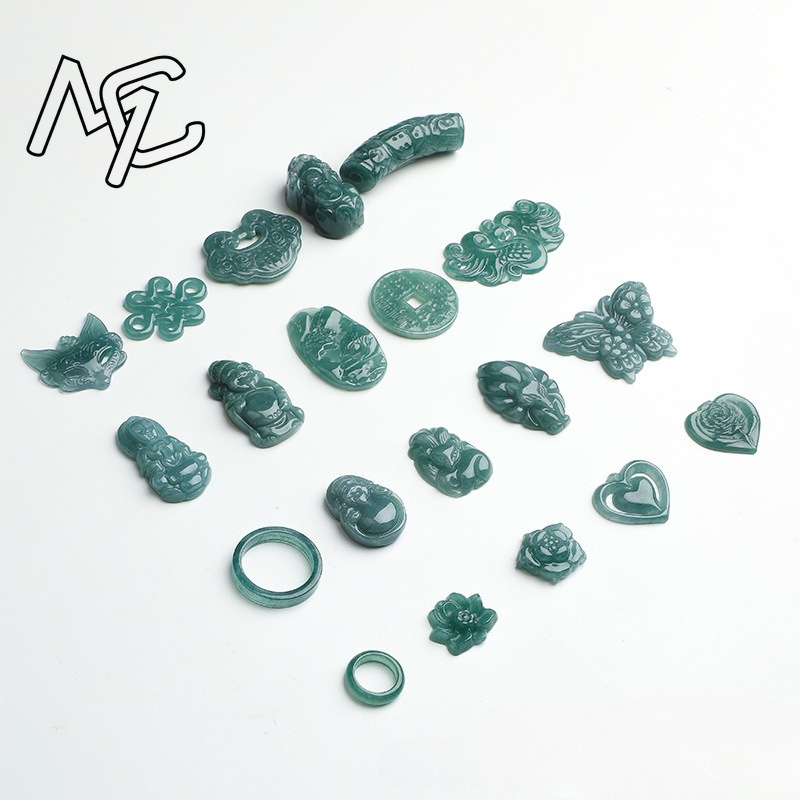 2PC Natural Blue Water Jadeite - Bracelets 评论和价格